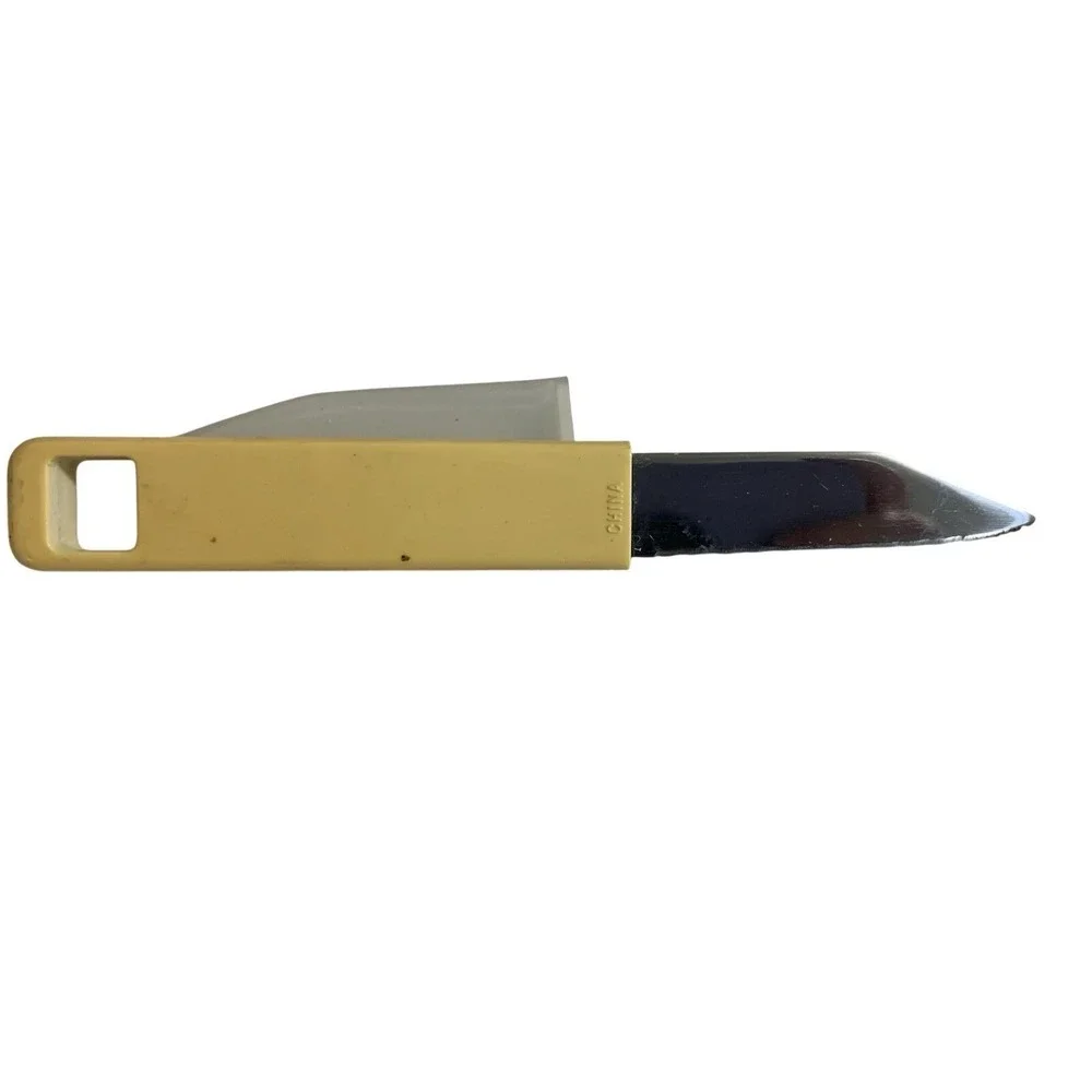 Kamenstein Paring Knife Unisex OS Cream Serrated Stainless Steel Sheath Vintage